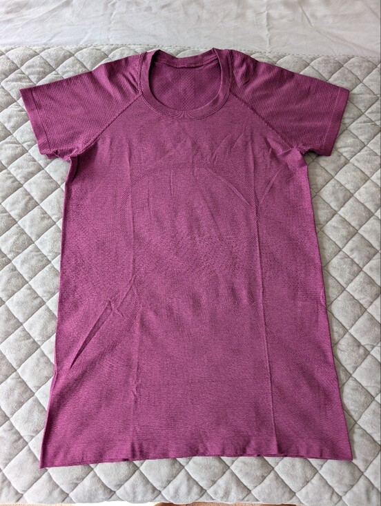 lululemon athletica Tops - Lululemon Swiftly Tech Short Sleeve Shirt, Plum Purple, Hip Length, Size 8